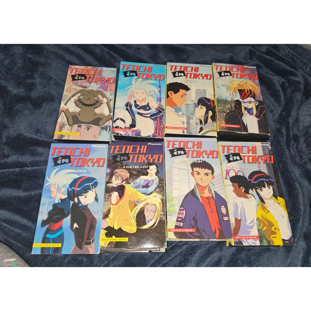 Tenchi in Tokyo VHS Lot 8 Tapes Pioneer Anime English Dubbed Subtitled Vintage
